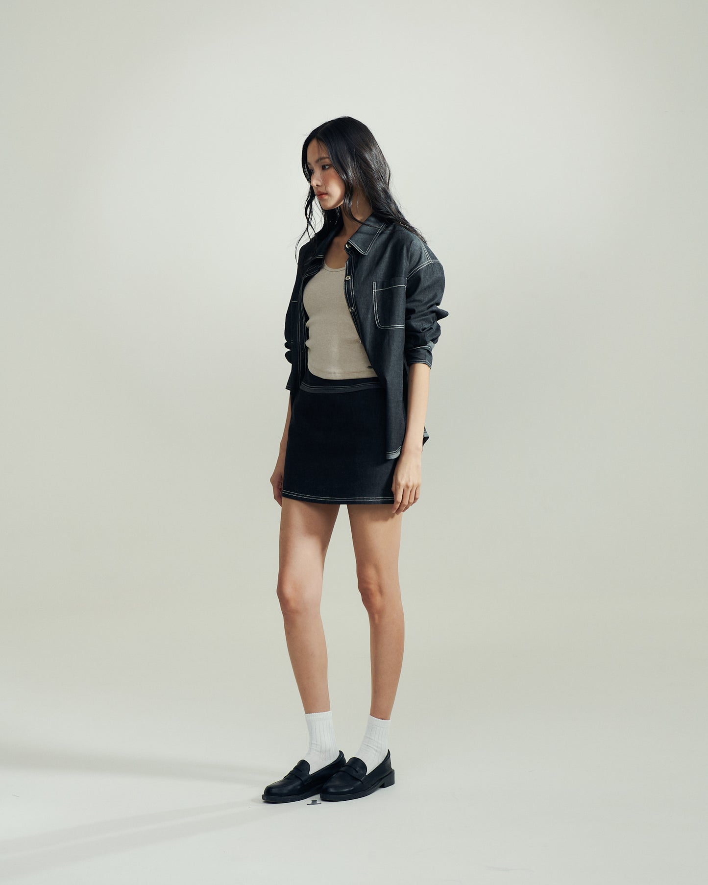 ZOE DENIM SKORT IN MIDNIGHT