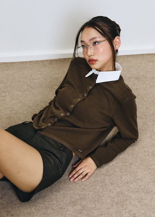 CAMILA CARDIGAN IN CHOCOLATE