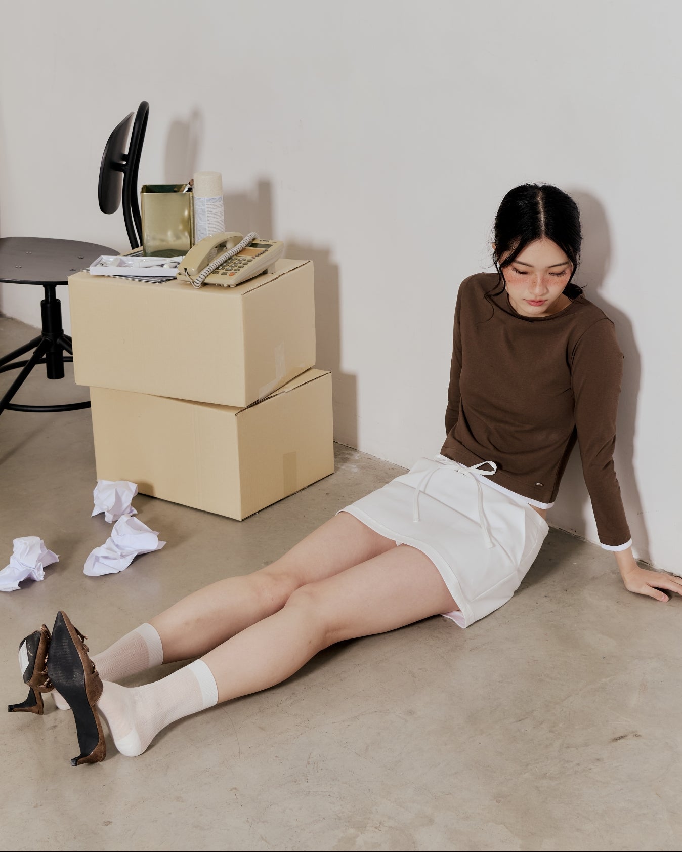 BLAIRE MINI SKORT IN WHITE