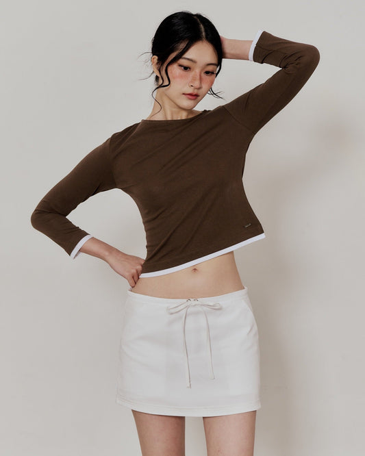 BLAIRE MINI SKORT IN WHITE