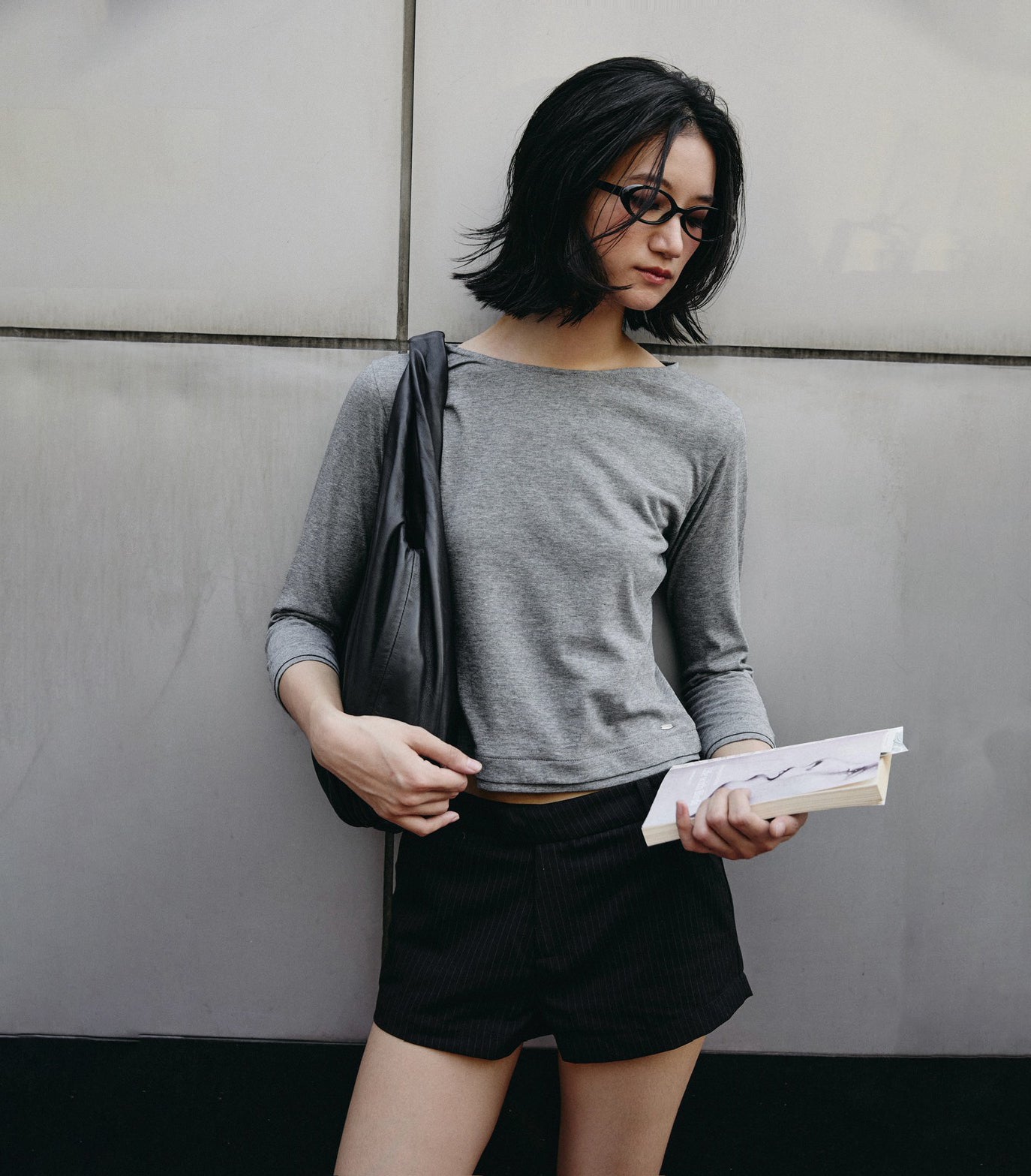 MICROSHORTS IN BLACK PINSTRIPES