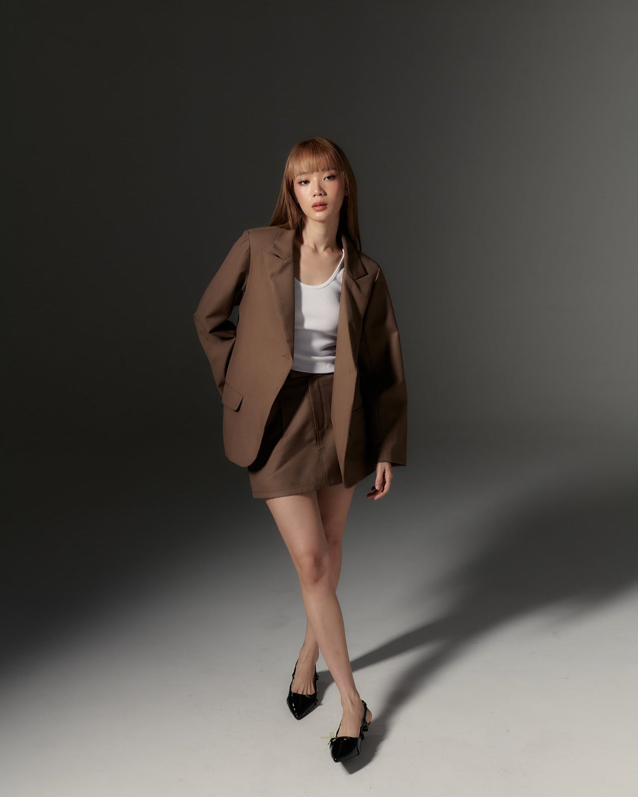 COCO BLAZER IN CARAMEL