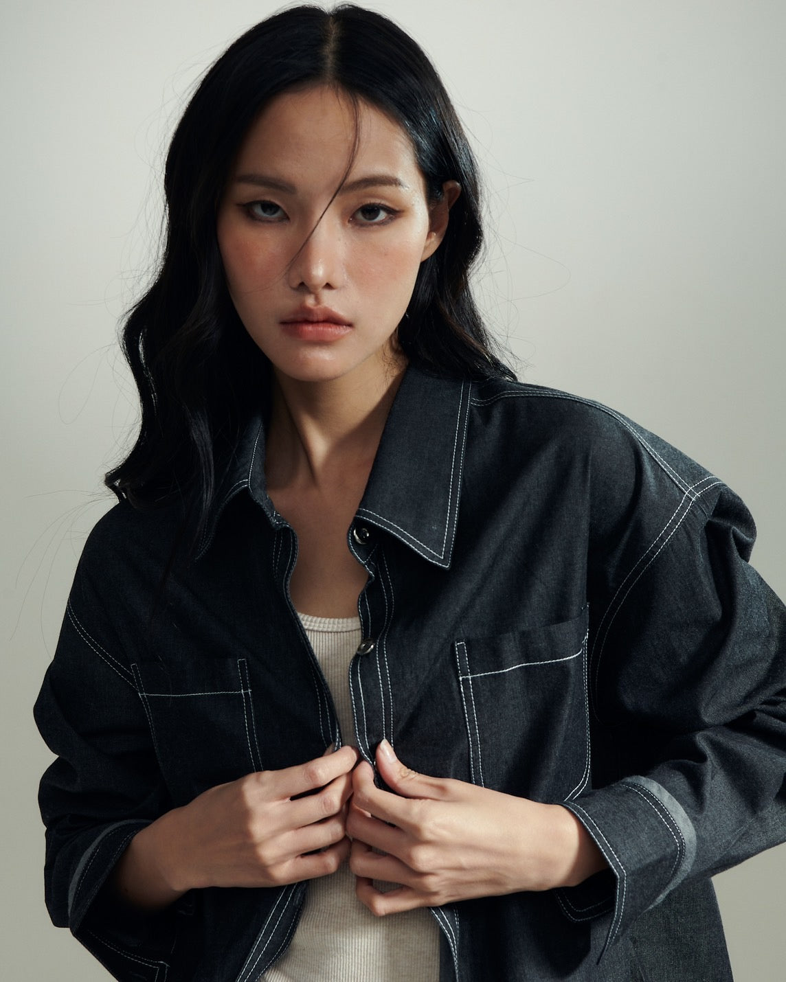 ZOE DENIM LONGSLEEVE IN MIDNIGHT
