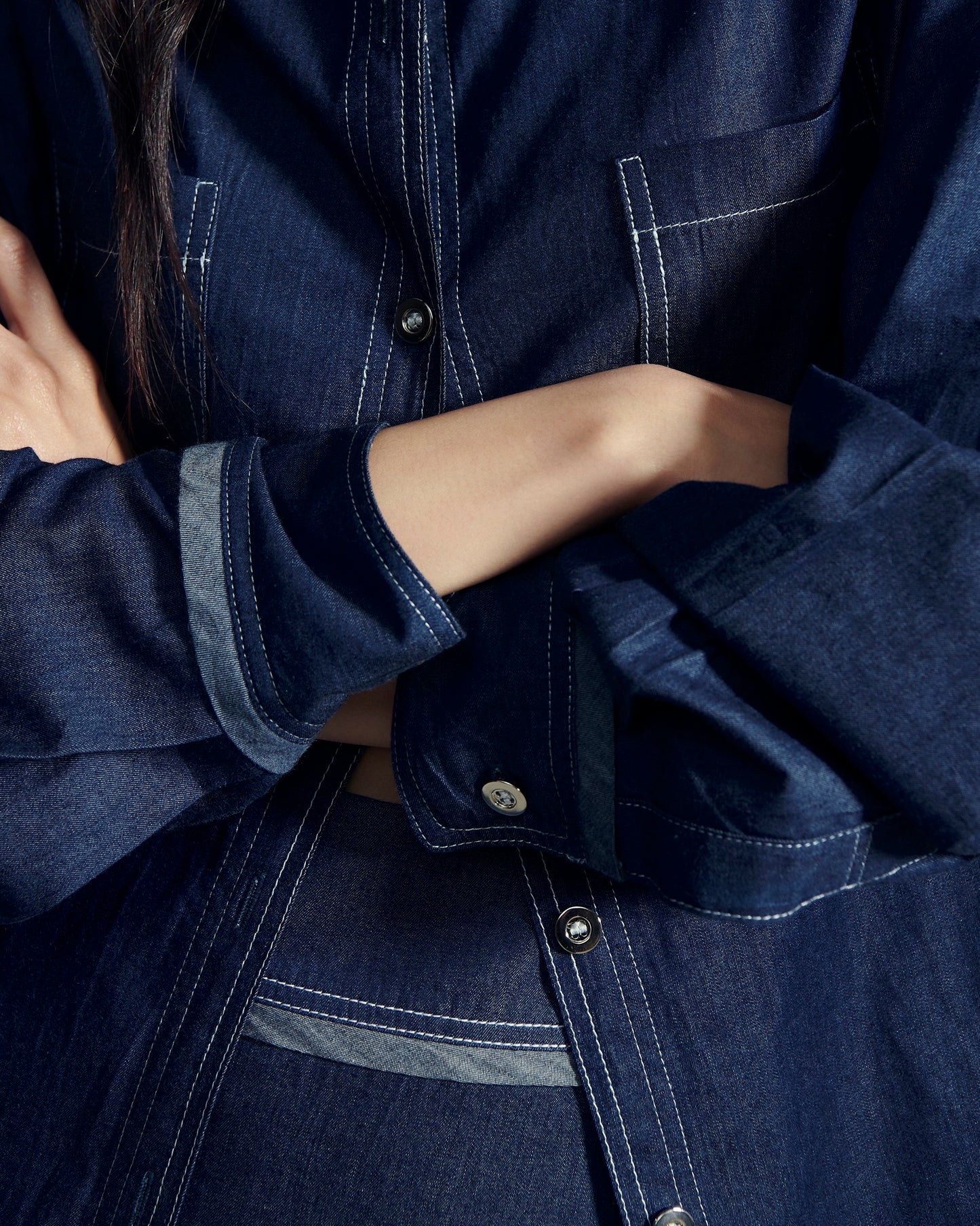 ZOE DENIM SKORT IN STARRYNIGHT