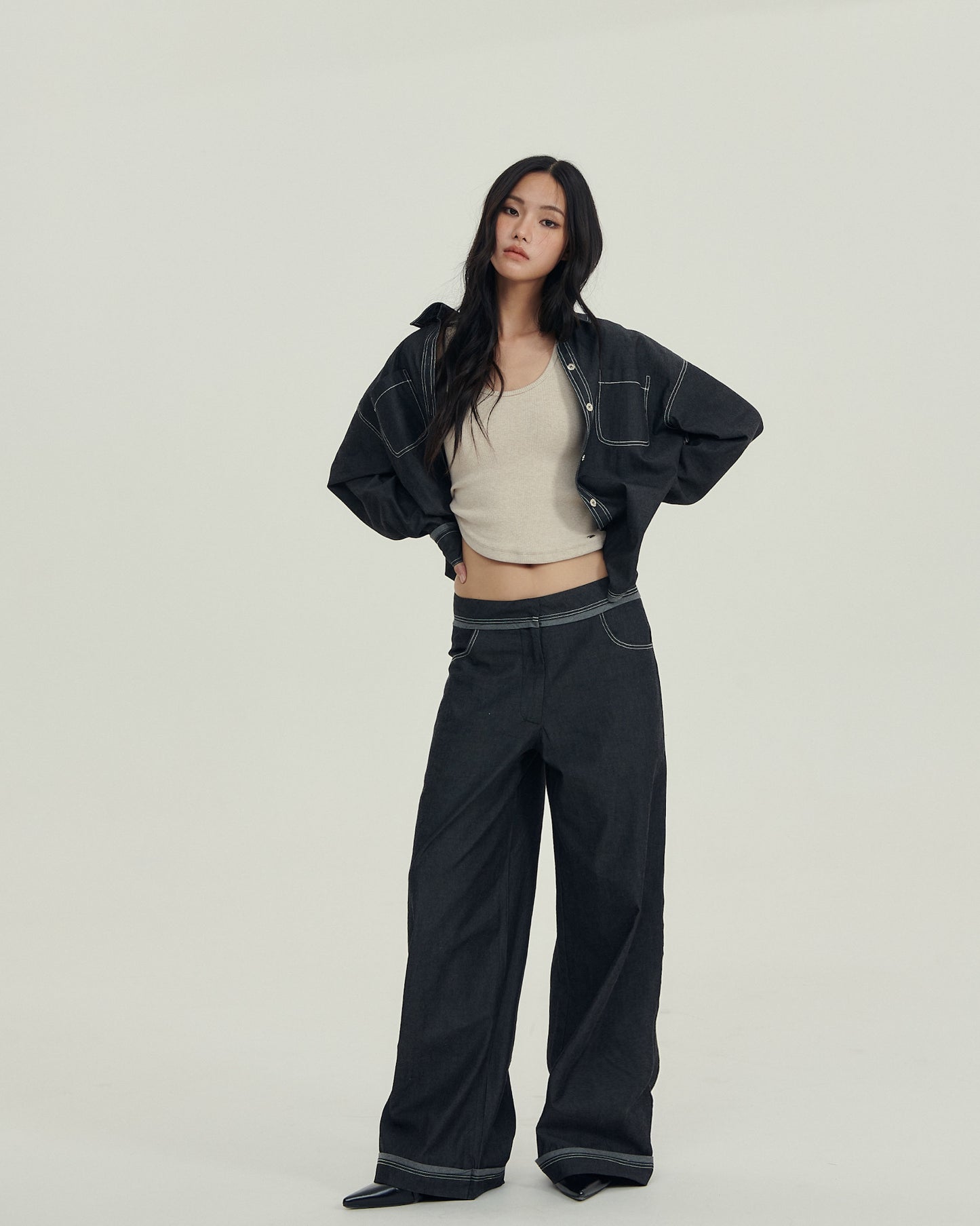 ZOE DENIM LONGSLEEVE IN MIDNIGHT