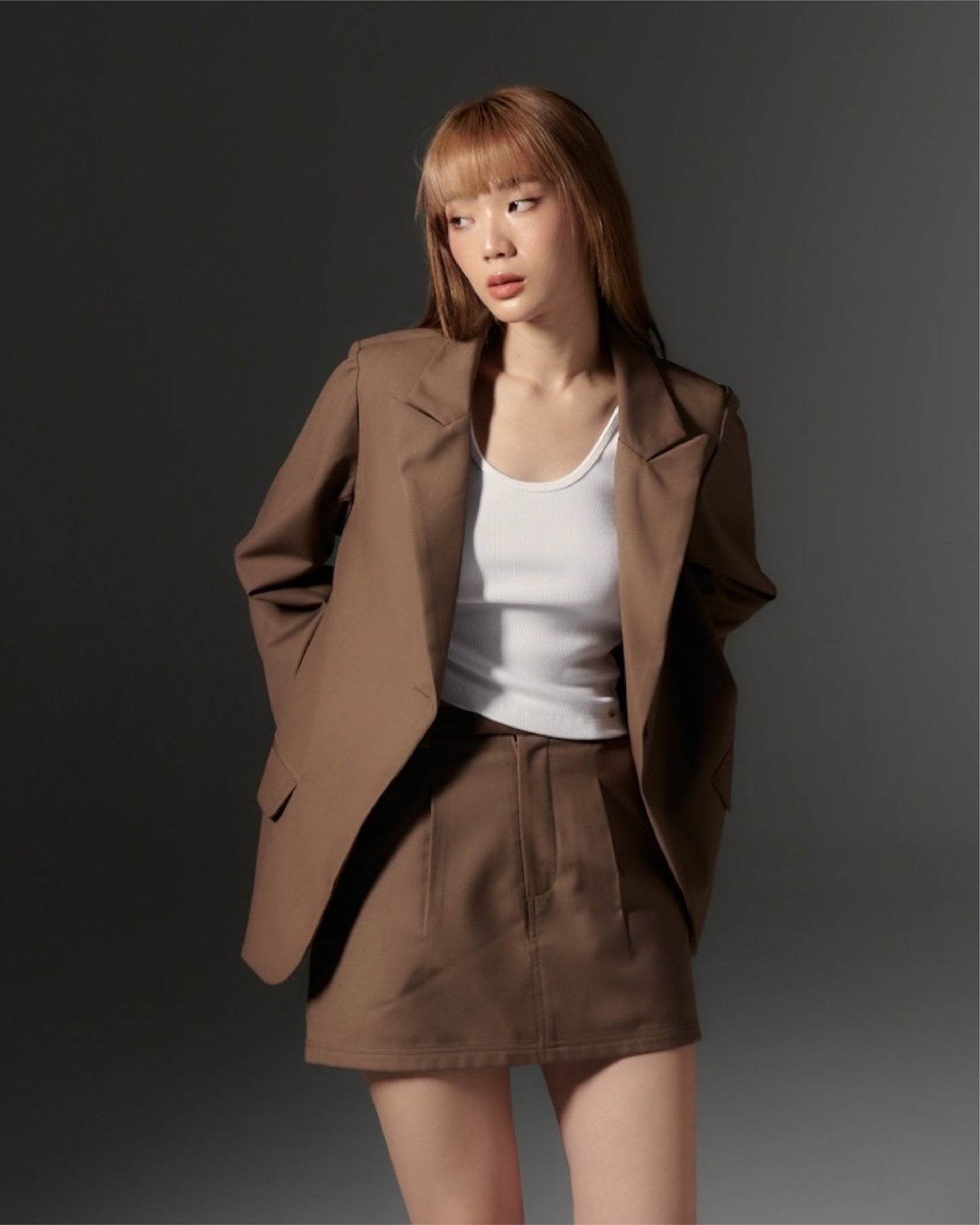 COCO BLAZER IN CARAMEL