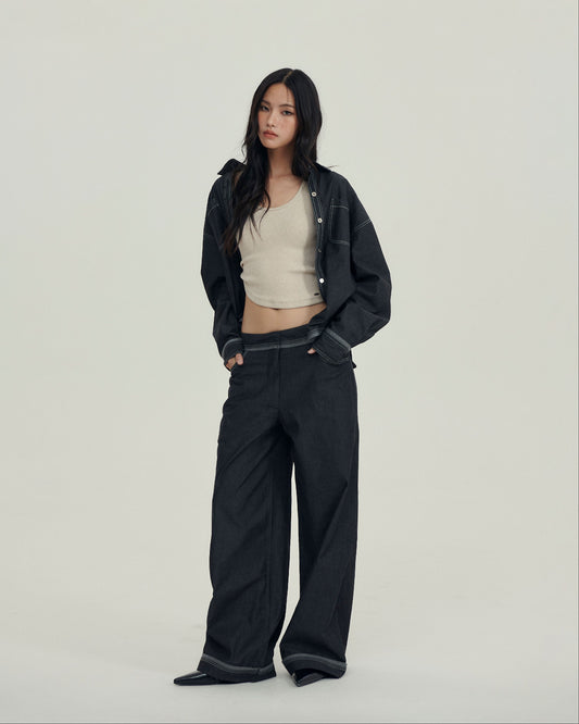 ZOE DENIM TROUSER IN MIDNIGHT