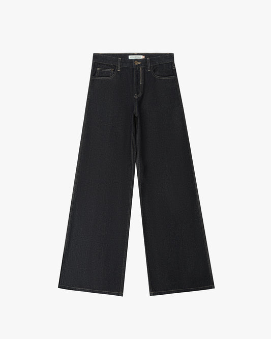 LOW-RISE WIDE LEG JEANS IN INDIGO