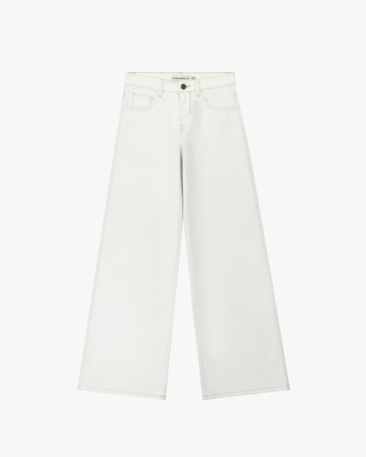 LOW-RISE WIDE LEG JEANS IN WHITE