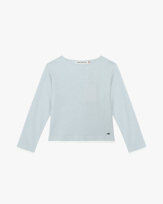 3/4 SLEEVE TOP IN BLUE