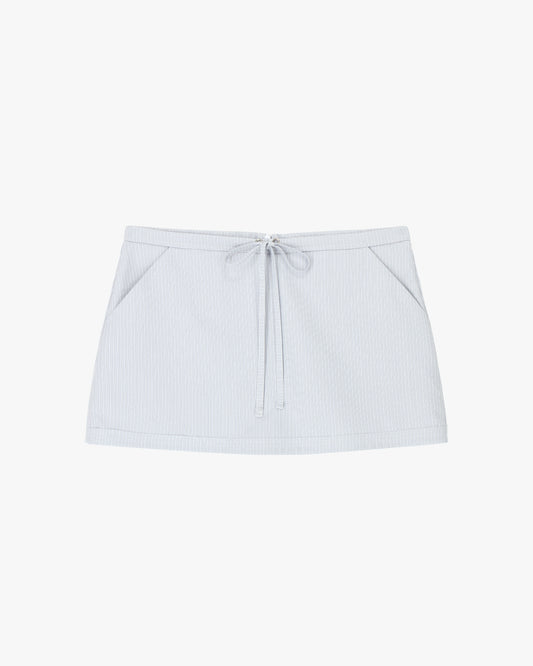 BLAIRE MINI SKORT IN BLUE PINSTRIPES