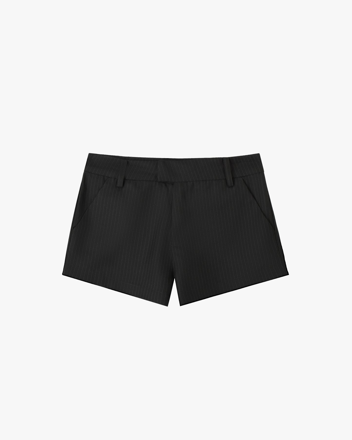 MICROSHORTS IN BLACK PINSTRIPES
