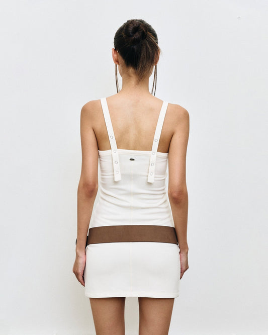 CARRIE MINI DRESS IN VANILLA