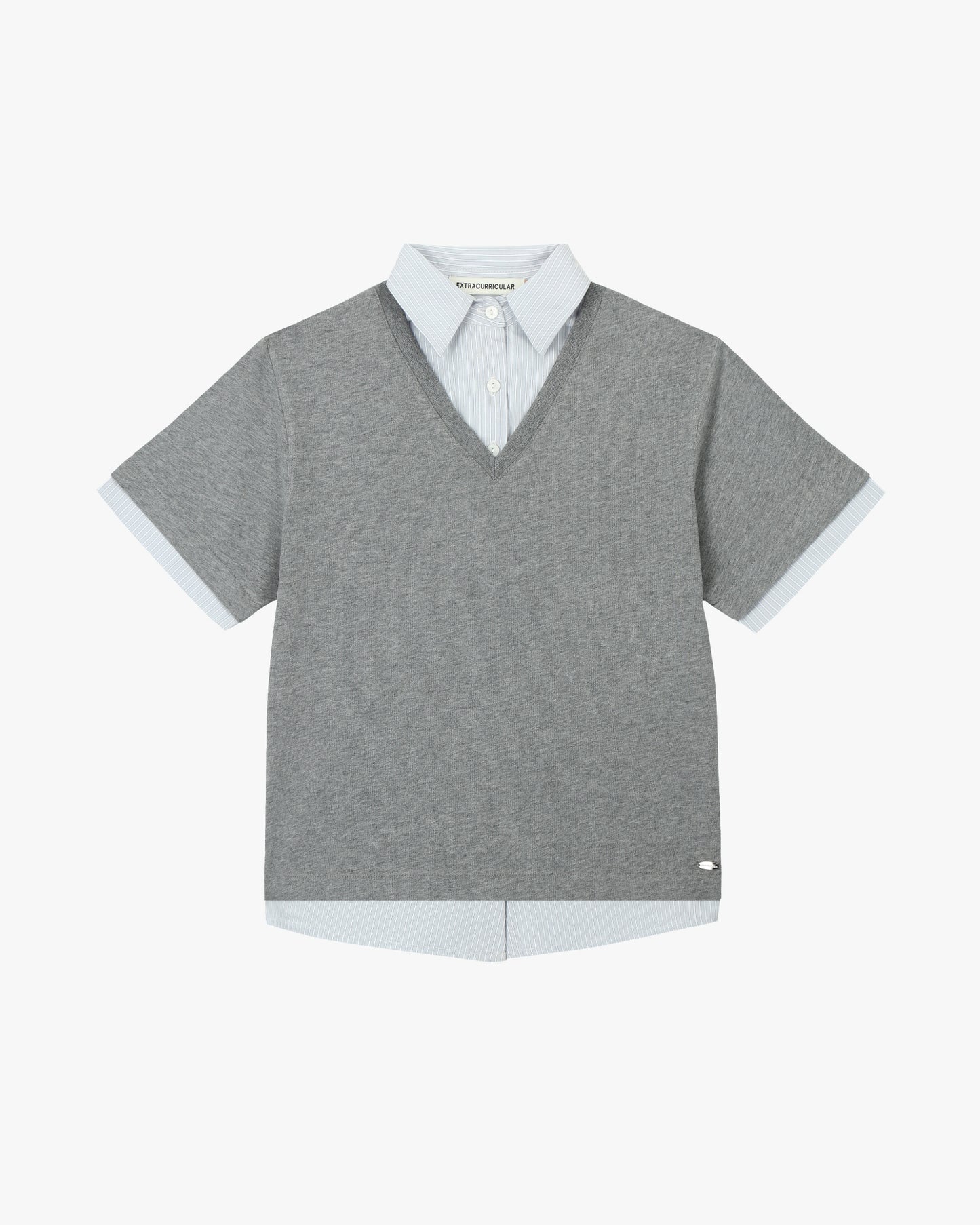 LAYERED POLO IN GREY