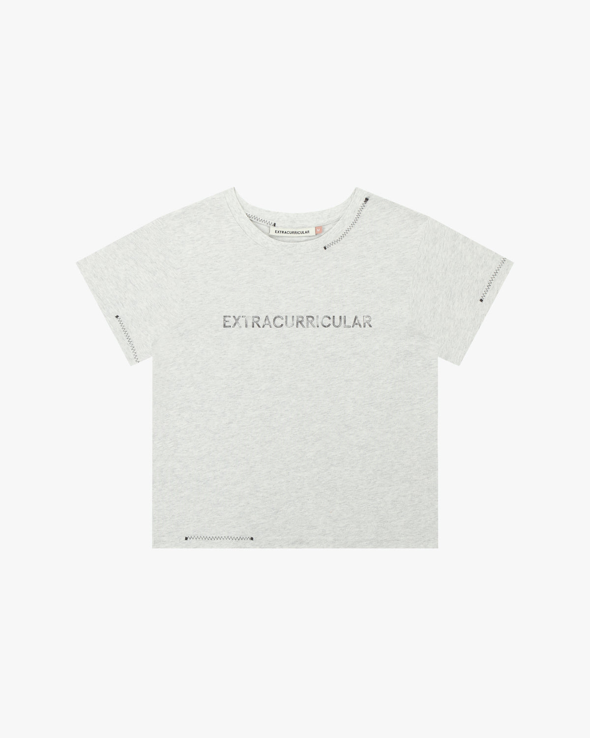 REWORKED LOGO TEE IN LIGHT GREY