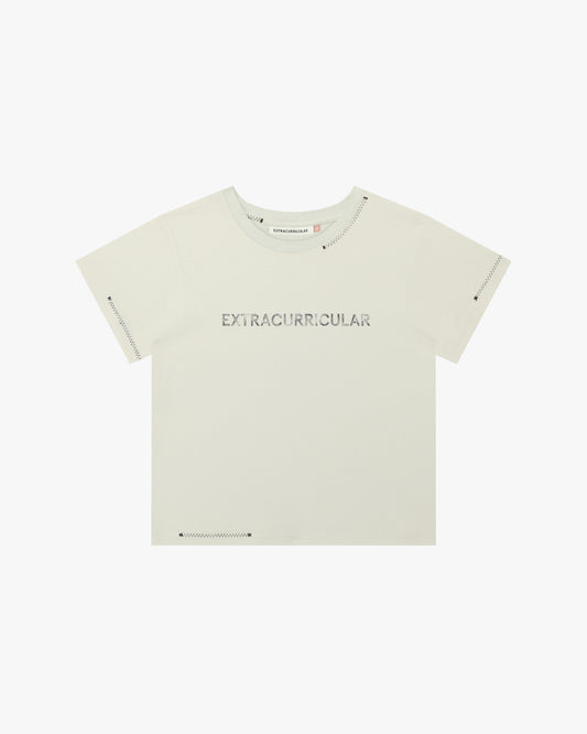 REWORKED LOGO TEE IN CREAM
