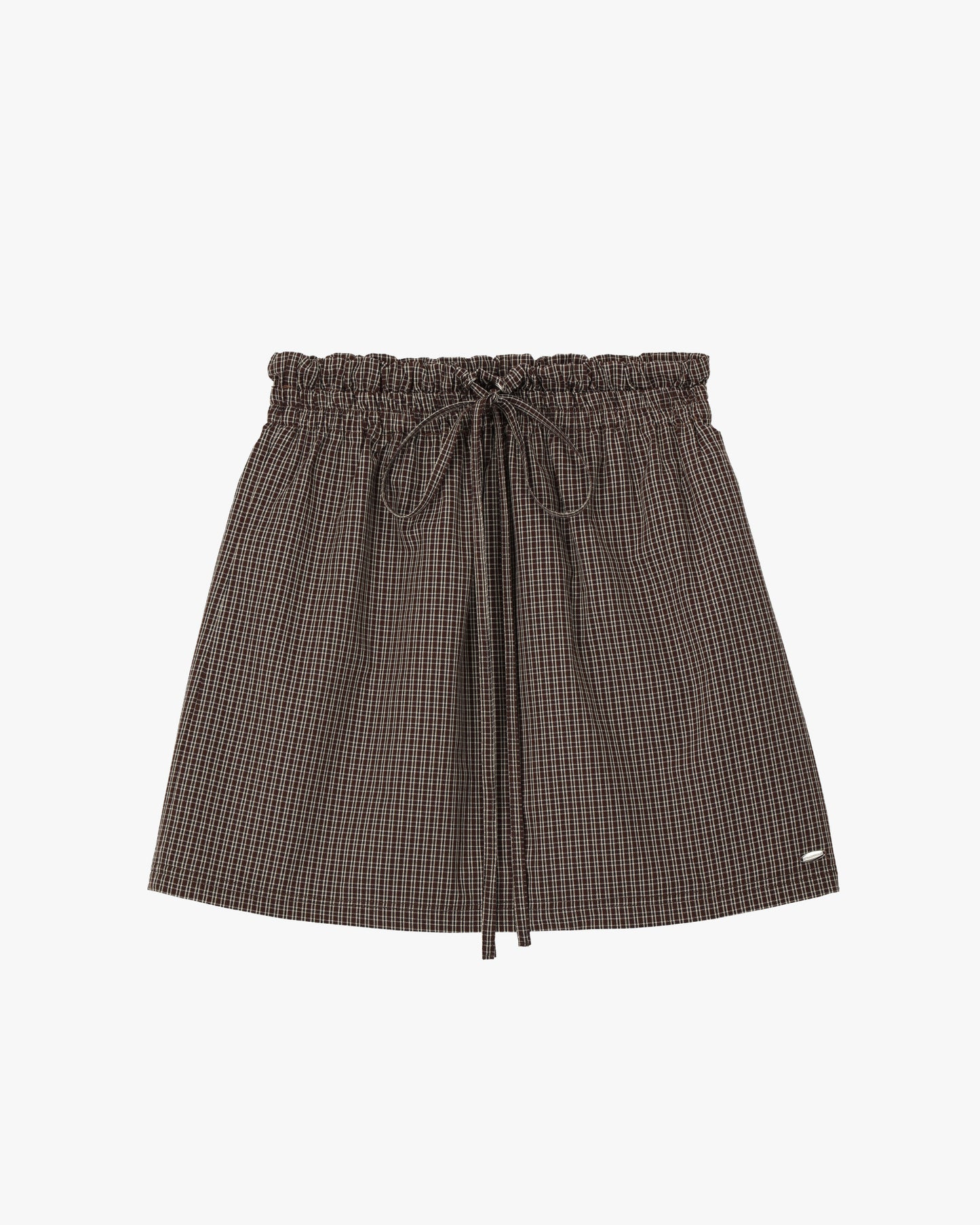 TIE TOP IN BROWN CHECKED