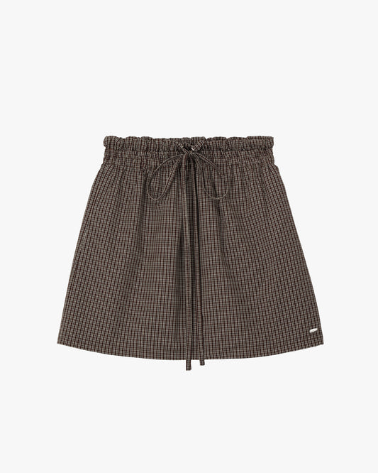 TIE TOP IN BROWN CHECKED