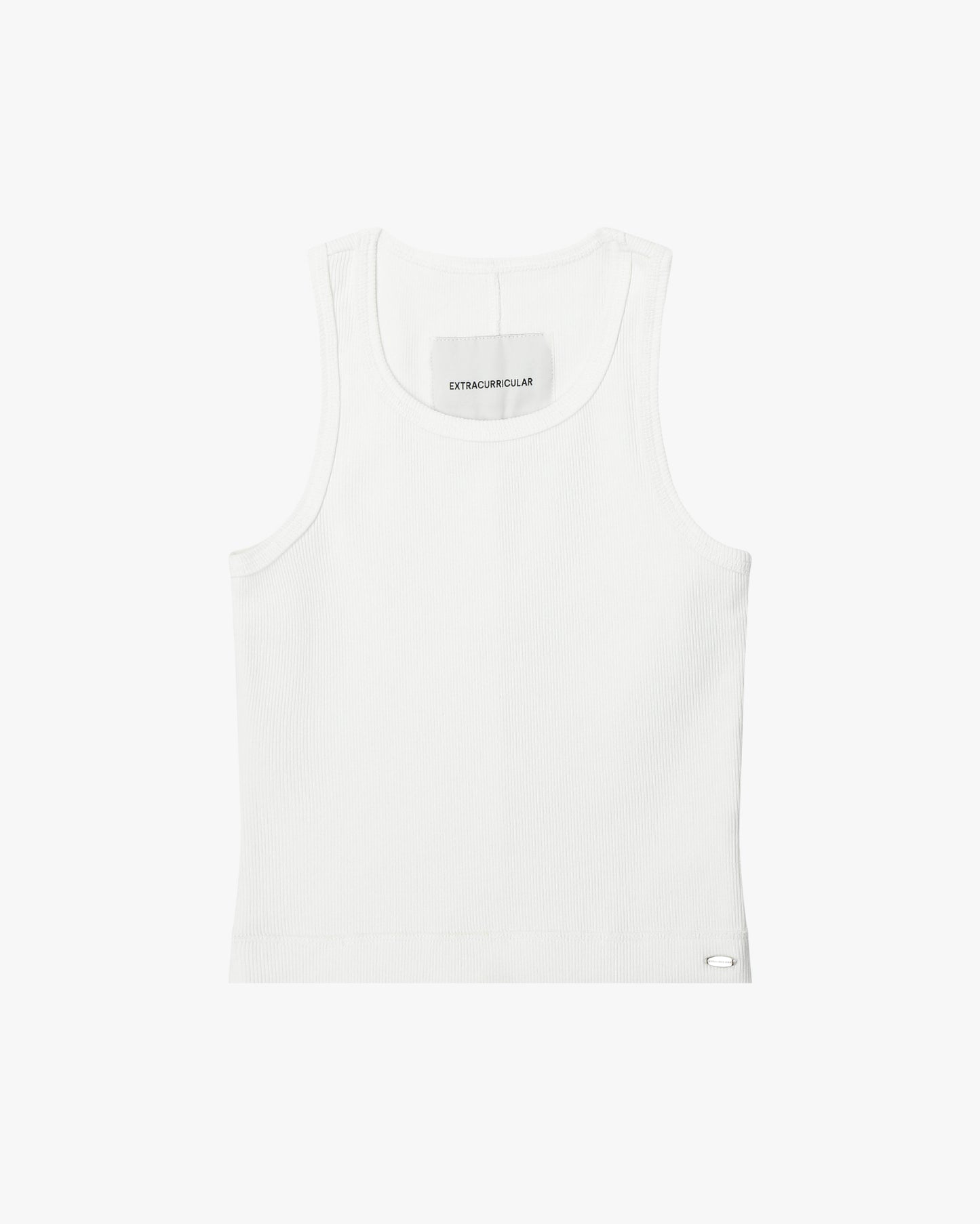 RAW HEM TANK IN WHITE