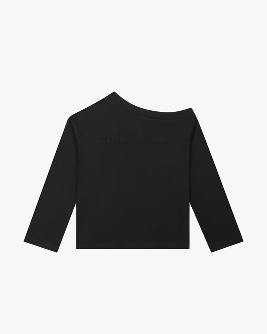 LONGSLEEVE OFF-SHOULDER IN BLACK