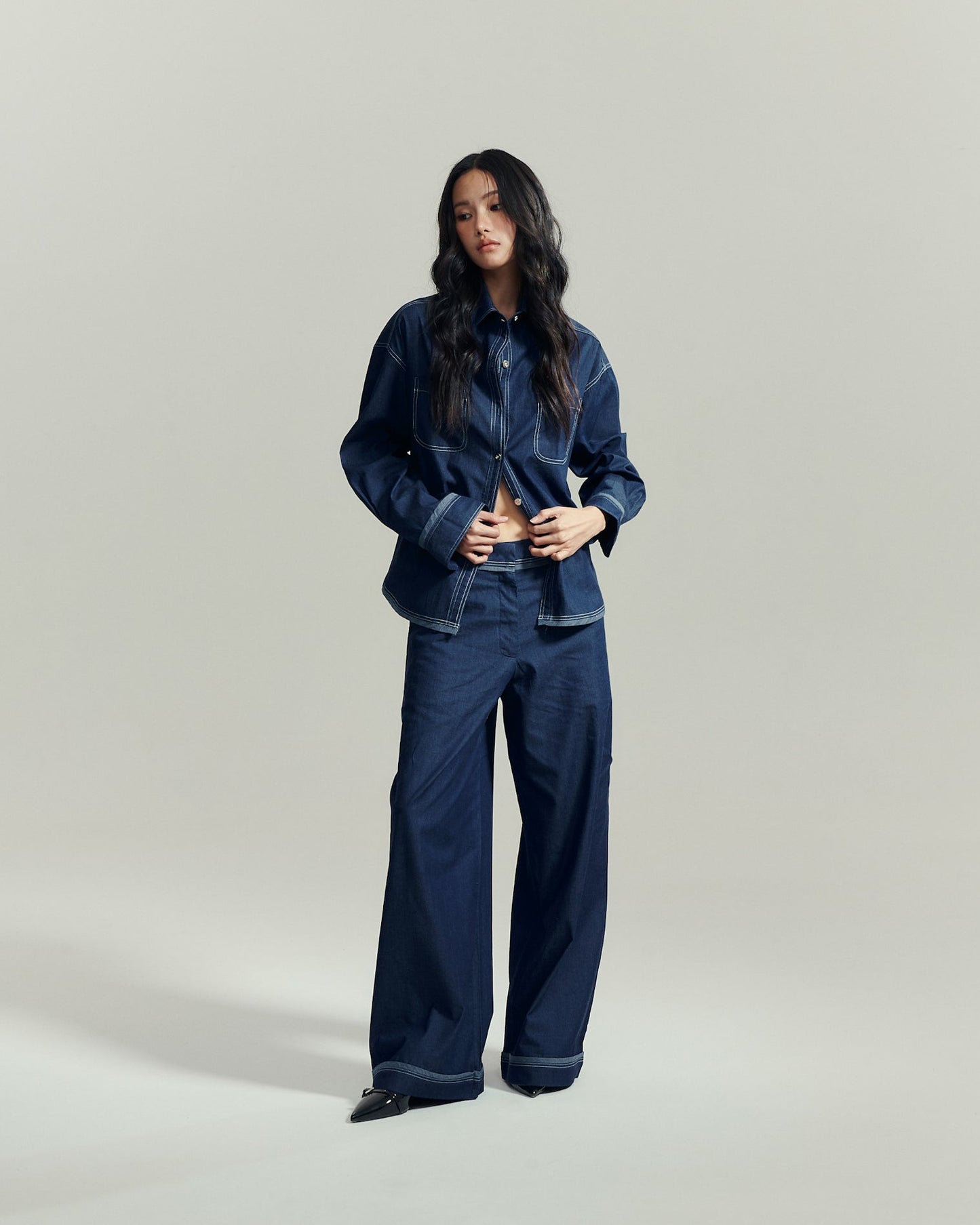 ZOE DENIM LONGSLEEVE IN STARRYNIGHT