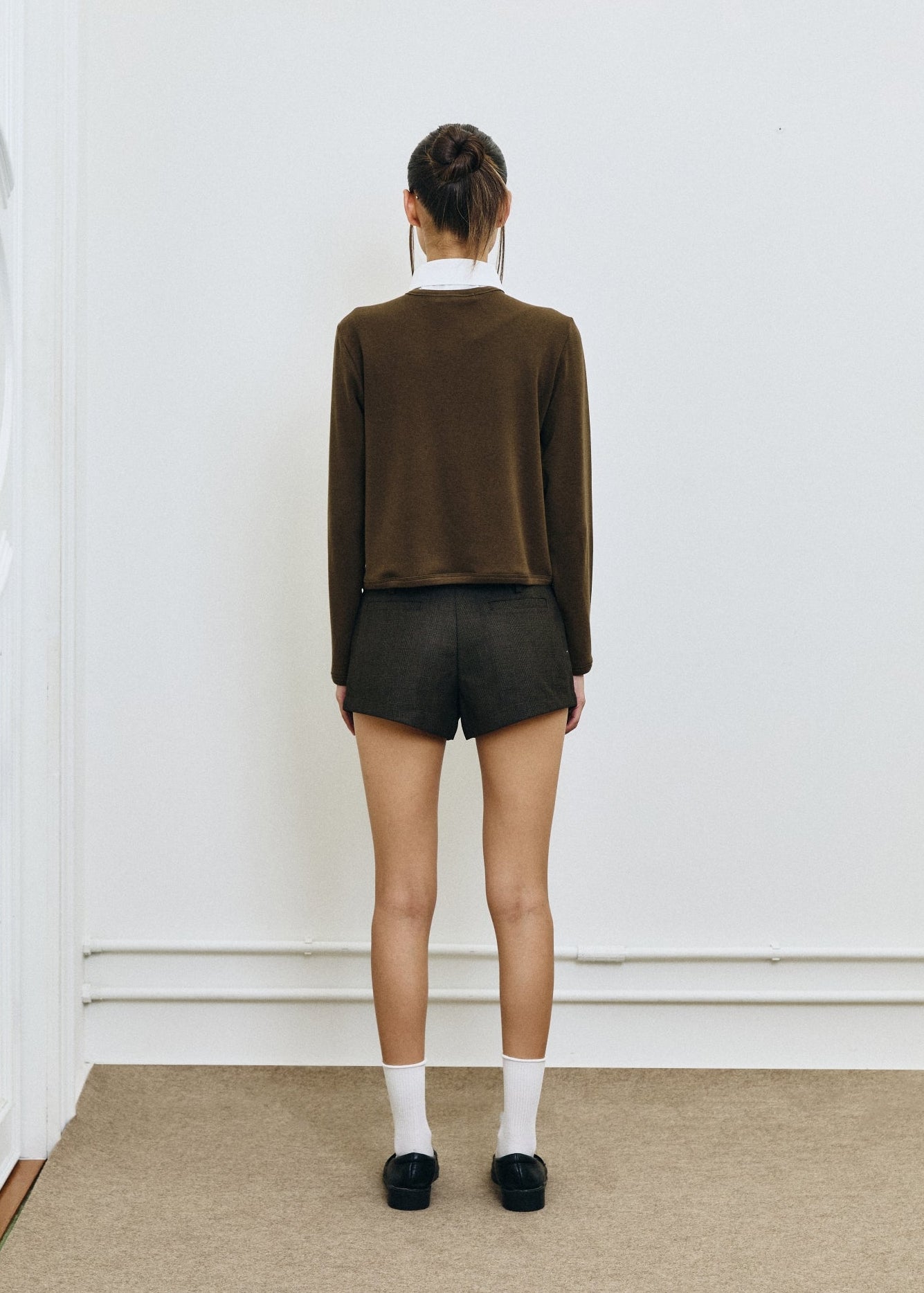MICROSHORTS IN BROWN