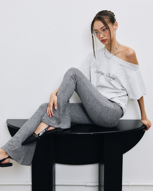 KATE FLAREPANTS IN DARK GREY