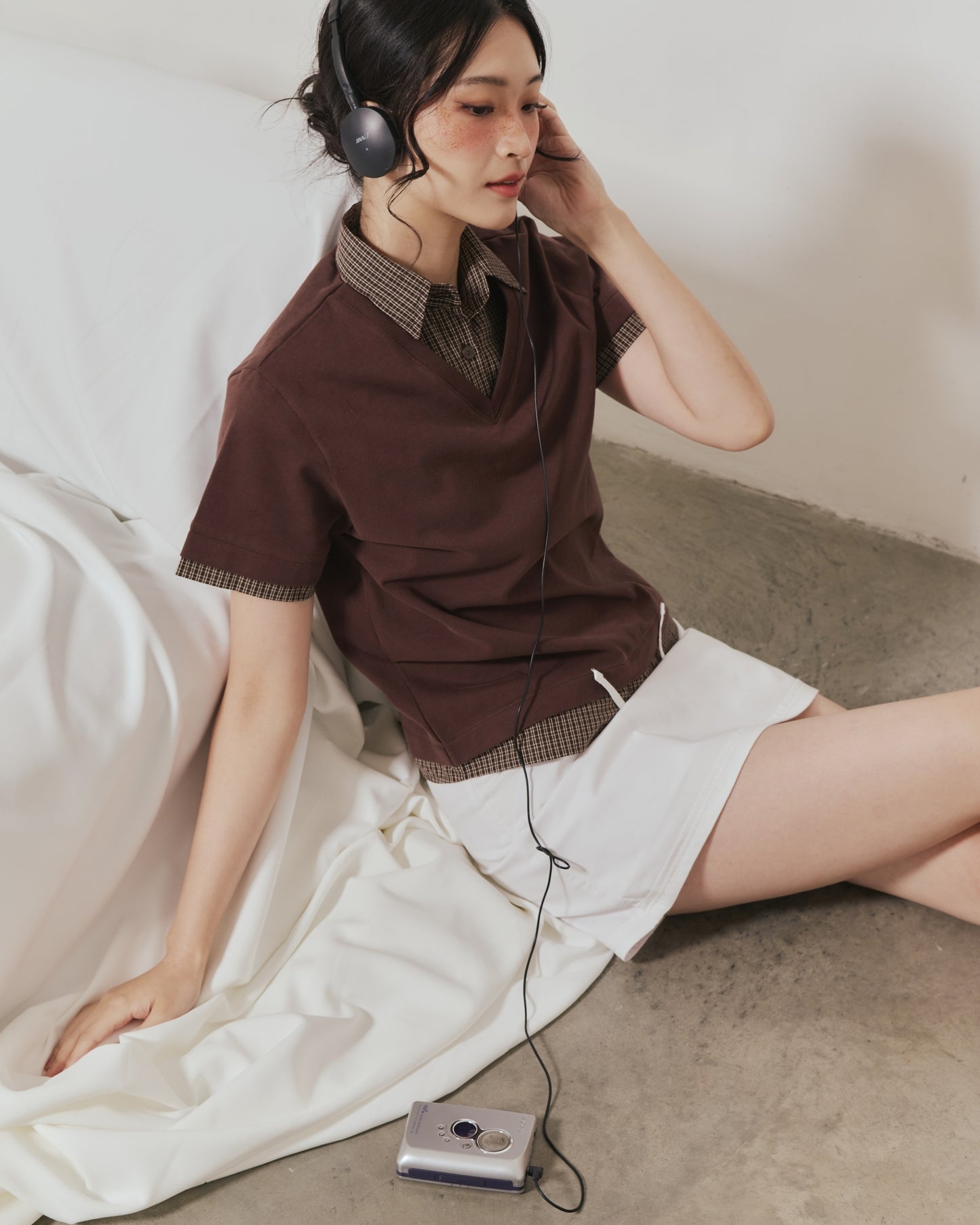 LAYERED POLO IN BROWN