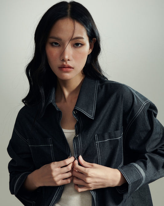 ZOE DENIM LONGSLEEVE IN MIDNIGHT
