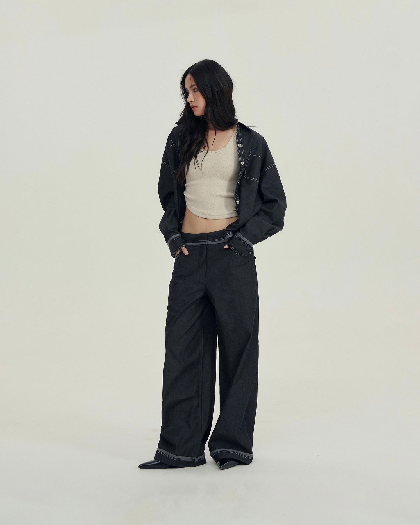 ZOE DENIM TROUSER IN MIDNIGHT