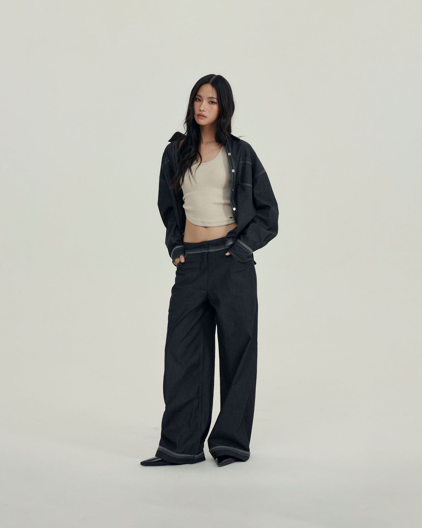 ZOE DENIM LONGSLEEVE IN MIDNIGHT