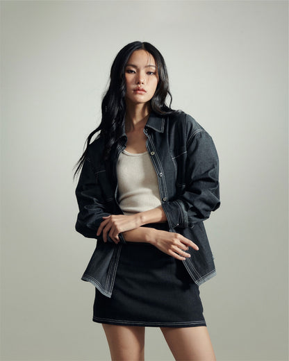 ZOE DENIM SKORT IN MIDNIGHT