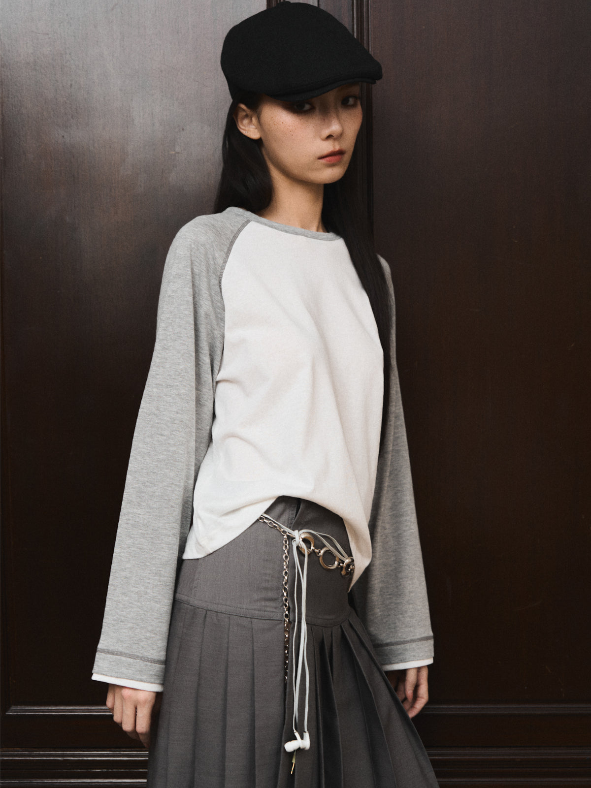 REGLAN LONGSLEEVE IN GREY