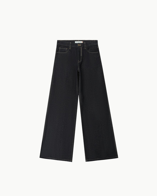 LOW-RISE WIDE LEG JEANS IN INDIGO
