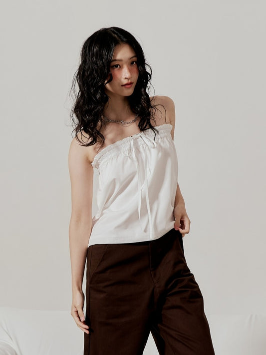 TIE TOP IN WHITE