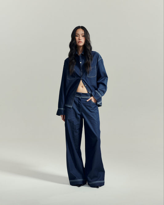 ZOE DENIM TROUSER IN STARRYNIGHT