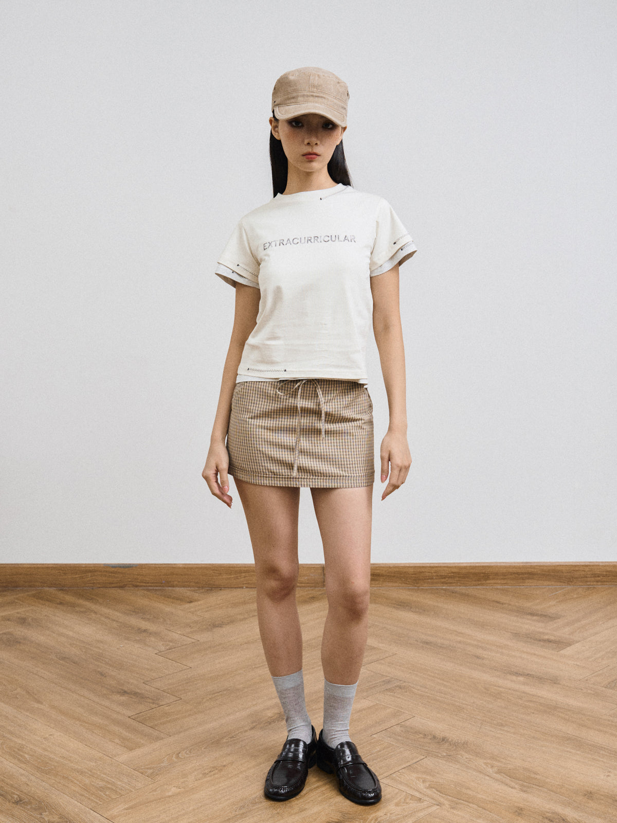REWORKED LOGO TEE IN CREAM